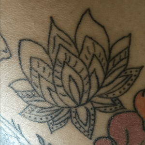 Free handed lotus flower