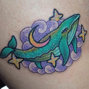Whale tattoo #Stars #Cloud #Whale 