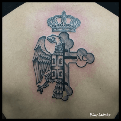 Pour tout mes BRate 🇷🇸 !!!! Craaaaaaack!!!! #bims #bimstattoo #bimskaizoku #paris #paristattoo #paname #serbia #serb #serbie #aigle #cross #couronne #blackandgrey #tatt #tattoo #tatted #tattrx #tattoos #tattooer #tattoodo #tattooist #tattoostyle #tattoos_of_instagram #tattedup #tattoocommunity #tattoolifestyle #tattoodesign #love #hate