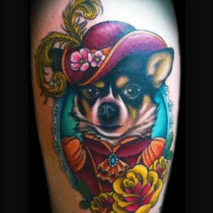 My little chihuahua is my heart and i would love to carry a pic of her with me always. I've had this pic for years and it is just perfect.I just love the vivid colors. #megandreamtattoo