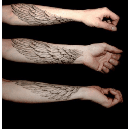 #megandreamtattoo  this tattoo is for my daughter, im looking for her name and then transforms into an angel wing, as its my right arm, this is the arm i carry my little angel. 
