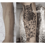 #scar #coverup #owl Insta- @adela_tattooer #blackandgraytattoo #realistictattoo #realistic #tattooflash #tattoodesign #dailylook #tattooer #blackandgrey #linework #tattoo #koreatattoo #korea #blackwork #blackworker #portrait #realisticportrait #realistic