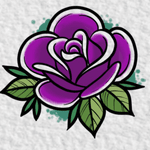 Little neotraditional rose. 1 of 5