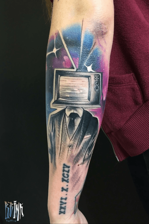 There’s much more to it, than they tell us... by Brink Tattoo Slovenia #brink #brinktattoo #television #blackandwhite #colors #universe 