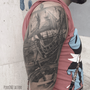 #tattoo #tattoos #ink #tattooitalia #tattoed #shiptattoo #blackandgraytattoo #realistictattoo #pirr #sicily 