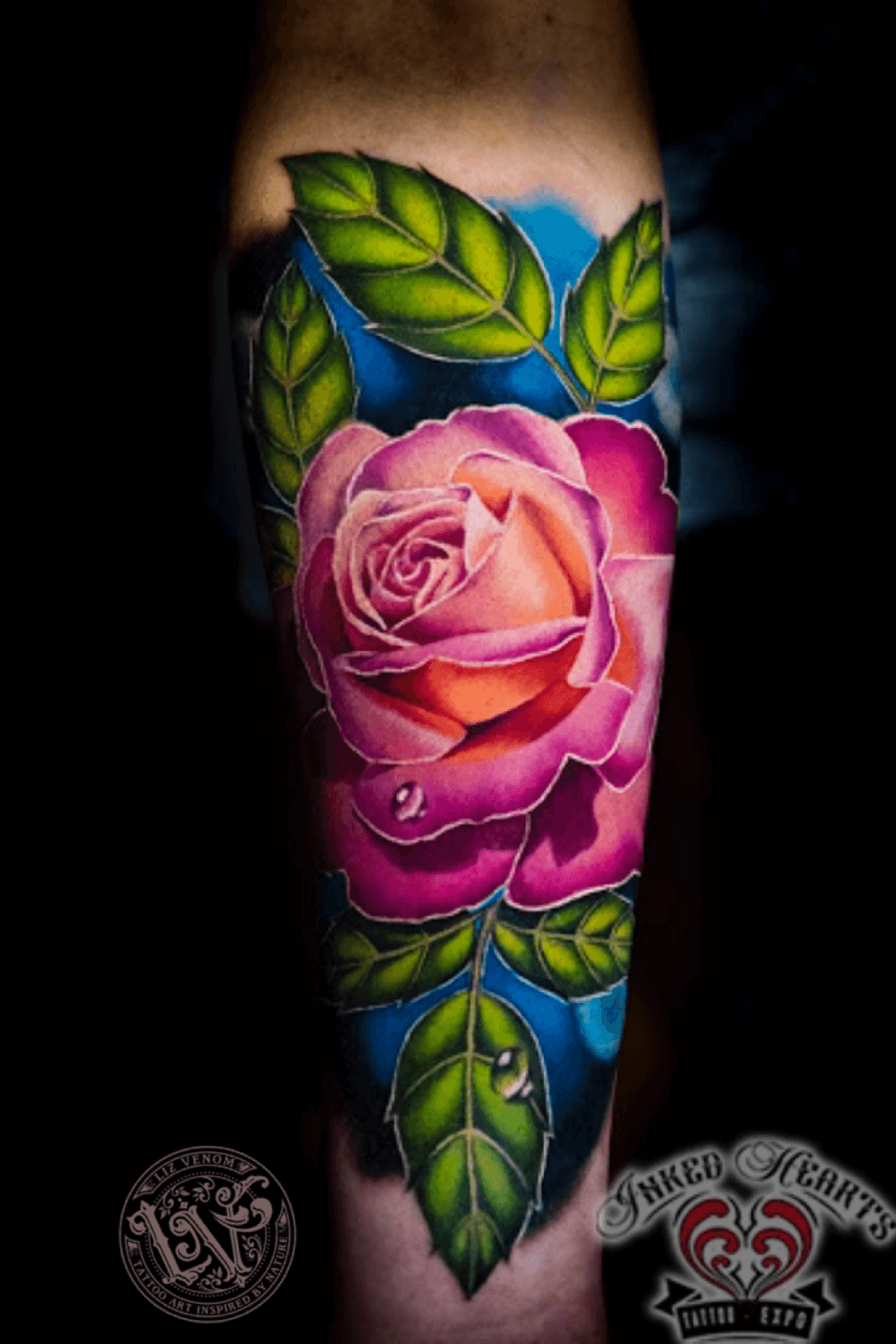 lv, tattoo and rose - image #6179096 on