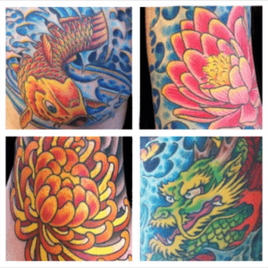Tattoo by Lark Tattoo artist/owner Bruce Kaplan. #japanese #dragon #japanesedragon #koi #japanesekoi #koifish #orangekoi #water #color #colorful #flower #japaneseflower #lotus #chrysanthemum #brucekaplan #owner #artist #ownerartist #artistowner #LarkTattoo #LarkTattooWestbury #NY #BestOfLongIsland #VotedBestOfLongIsland #BestOfNYC #VotedBestOfNYC #VotedNumber1 #LongIsland #LongIslandNY #NewYork #NYC #TattoosEvenMomWouldLove  #NassauCounty #tattoo #tattoos #tat #tats #tatts #tatted #tattedup #tattoist #tattooed #tattoooftheday #inked #inkedup #ink #tattoooftheday #amazingink #bodyart