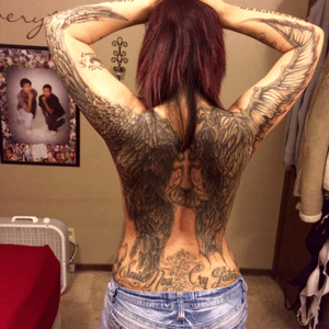 A backside view of my "Angels and Demons Wings!