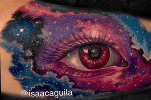Space eye #eye #eyetattoo #color #colortattoo #ink 