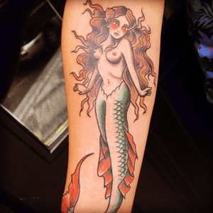 #tattoo #mermaidtattoo #old_school #sailortattoo 