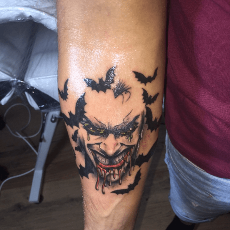 Buy Body Art Colored Dark Joker Arm Tattoo Men or Women Unisex Online in  India  Etsy