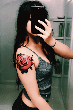 Realistic rose for my first tatoo and many more to come!