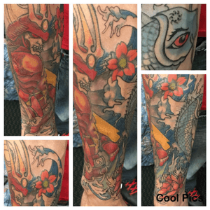 New color work by: Brian "B-Train" Chambers (on my son) @ Bad Monkey Tattoo 
