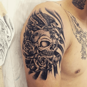 Tatuagem caveira #skull #caveira #tattoo #tatuagem #tattoo 