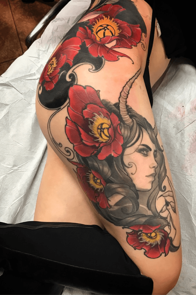Hestia goddess half sleeve tattoo by thehoundofulster on DeviantArt