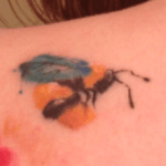 Cool #bee just hanging out - #tattoo By #SmelWink of #Australia #watercolor #victimsofink 