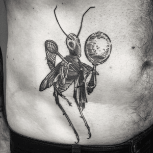 Bug hunter on bug collector #mantis #prayingmantis #bug #insect #blackwork #sketch 