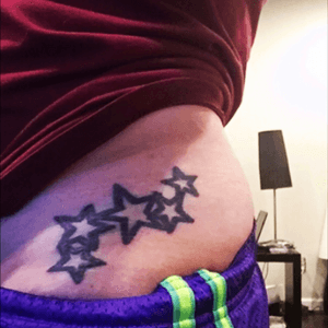 Stars on my left hip. Needs to be touched up #stars #hiptattoo 