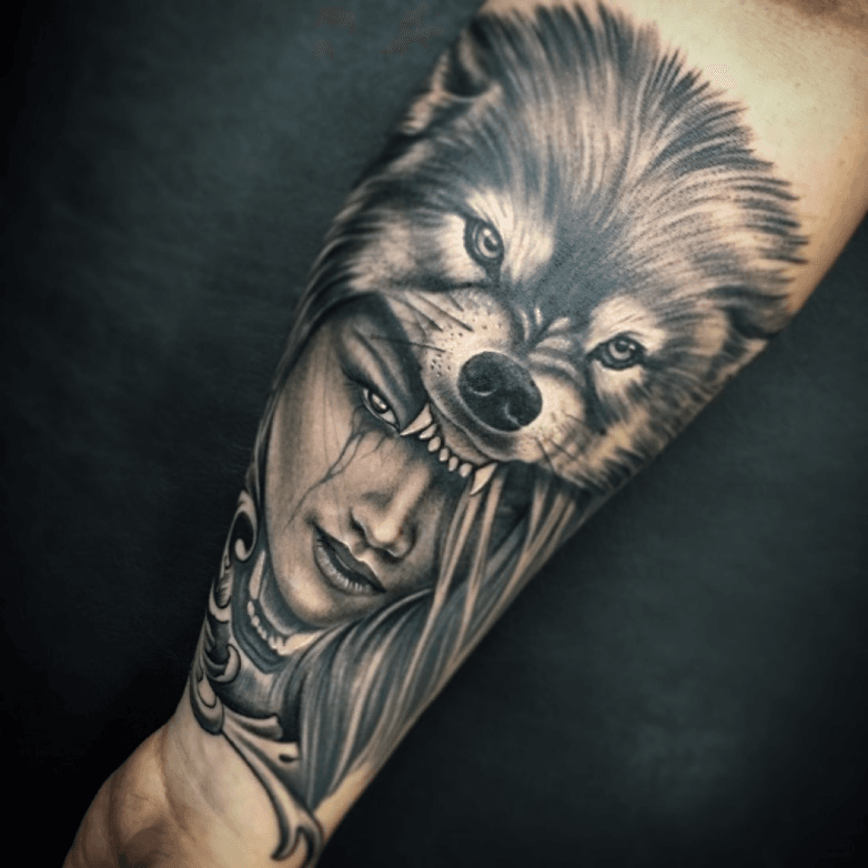 Yesterdays wolf lady  Nathan m tattoos  Facebook