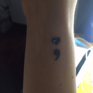 semicolon, which to me means new beginning!!!