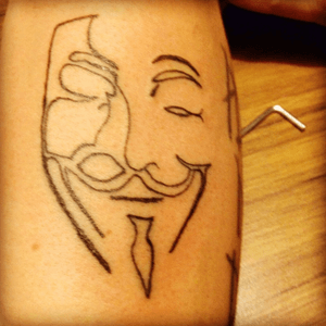 Starting of my #anonymous tattoo