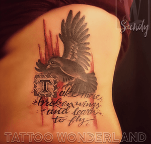 #takethesebrokenwings @sandydex_tattoos @tattoowonderland #youbelongattattoowonderland #tattoowonderland #brooklyn #brooklyntattooshop #bensonhurst #midwood #gravesend #newyork #newyorkcity #nyc #tattooshop #tattoostudio #tattooparlor #tattooparlour #customtattoo #brooklyntattooartist #tattoo #tattoos #blackbird #blackbirdtattoo #musictattoo #lyricstattoo