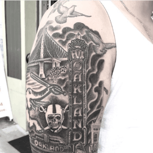 Oakland tattoo by Marco 