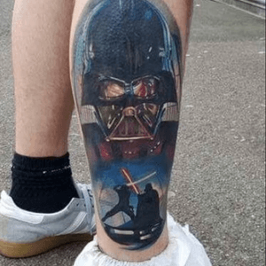 Latest Star Wars tattoo #starwars #starwarstattoo #starwarsfan #darthvader #darthvadertattoo #comicbook #tattoo #vader #spacetattoo #photorealism #realism #lukeskywalker #lightsaber #sith 