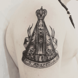 Tatuagem nossa senhora #tattoo #santa #nossasenhora 