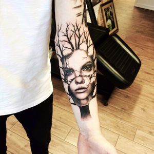 Tattoo uploaded by Tara • #sinnersink #portrait #woman #tree • Tattoodo Tattoo uploaded by Tara • #sinnersink #portrait #woman #tree • Tattoodo