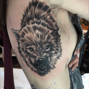 Got to do this fun #wolf #rib piece yesterday! Cant wait for the next session! Done using @electrumstencilproducts @quickcaps @eternalink and @cheyenne_tattooequipment @hustlebutterdeluxe| #art | #artist | #artists | #draw | #drawing | #tattoo | #tattooing | #tattooer | #colorwork | #artistspotlight | #color | #colorrealistic | #colorrealism | #realism | #tattooartist | #eternalink | #f4f | #followforfollow | #ink | #tattoos | #artistspotlight | #laroseink | #electrumstencilprimer |