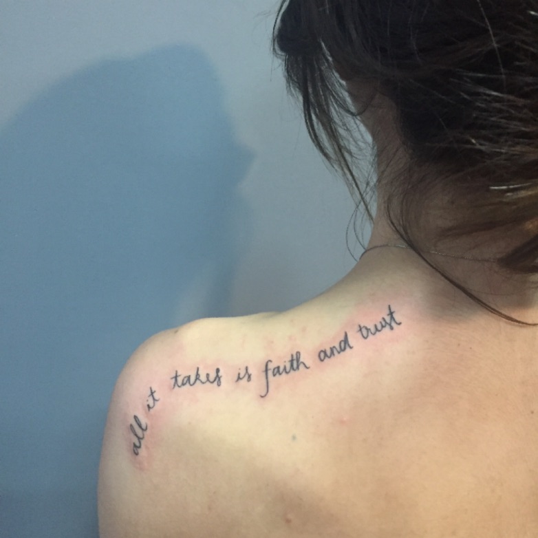 spaceswifty: Ellie + tattoo : I Had Faith