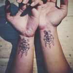 Mixed Symbol & Mandala Couple Tattoos.
