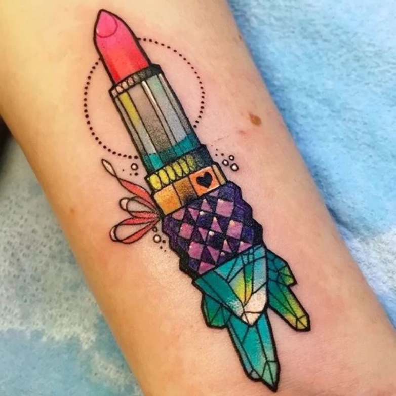 mermaid lipstick tattoo