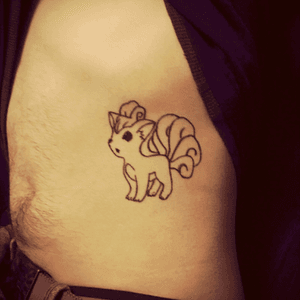 Vulpix tattoo i did on my girlfriends brother. #Pokemon #TattooApprentice #AspiringTattooArtist 
