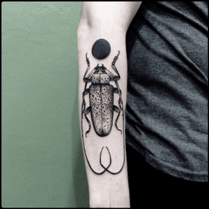 #black #insect #beetle #tattoo #blackwork #totemica #ontheroad 