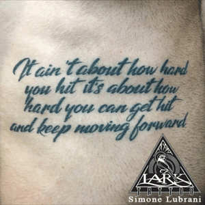 Rocky movie quote lettering tattoo by Lark Tattoo artist Simone Lubrani. More of Simone’s work: https://www.larktattoo.com/long-island-team-homepage/simone-lubrani/ . . . . . #rocky #letteringtattoo #rockybalboa #rockybalboatattoo #MovieQuotes #MovieQuotetattoo#tattoo #tattoos #tattoo #tattoos #tat #tats #tatts #tatted #tattedup #tattoist #tattooed #tattoooftheday #inked #inkedup #ink #tattoooftheday #amazingink #bodyart #tattooig #tattoosofinstagram #instatats #larktattoo #larktattoos #larktattoowestbury #westbury #longisland #NY #NewYork #usa #art 