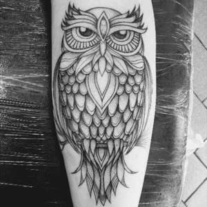 Owl #blackwork 