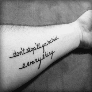 User-Made Stenciled by Allen Flores at Mothership Tattoo #script #fineline 
