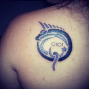 This was my tat back in '08 shortly after I just got it. #tribaltattoo #tribalouroboros #tattoo #shoulderbladetattoo 