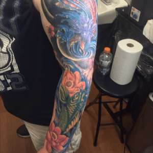 Adding more color to lower arm. #fullsleeve #koitattoo 