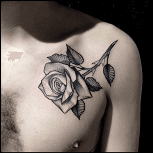 #black #rose #flower #tattoo #blackwork #totemica #ontheroad 