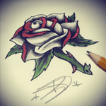 Another sketch from last week...#moblieinkstitution #hannover #sketch #tattoosketch #tattoo #oldschool #rose #white #red #love #flower #follow4follow 