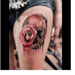 #tattoo#tattoodo#tattooist#tattooing#tattooink#tattooart#tattooartist#tattoolover#colourtattoo#skullandrose#tattooedprofessional 