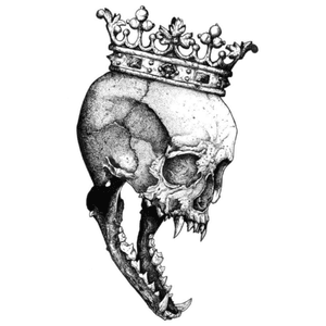 Gorgeous crowned skull animal hybrid tattoo design #skull #animal #crown 