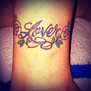 First tattoo my hubby got me, done in 2008 at a shop in VA #script #lover 