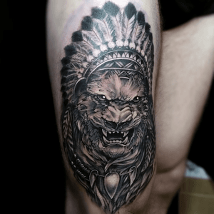 Beautiful neotraditional lion piece!.#tattooformen #lionheadtattoo #neotraditionaltattoo #neotrad #tattooconvention #dublintattooconvention #tattoodublin #tattoostudio #dublin #lovingdublin 