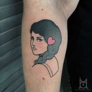 By @inkbymo www.mojitotattoo.com #tattoo #toulouse #ink #portrait #pink #colortattoo #girl #inked 