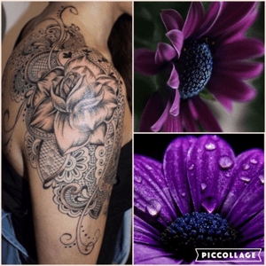 Dreamin of my next tat... #megandreamtattoo #daisies #lace #feminine #purple 