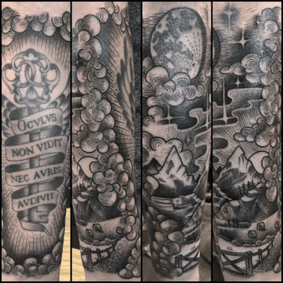 Etching style forearm 